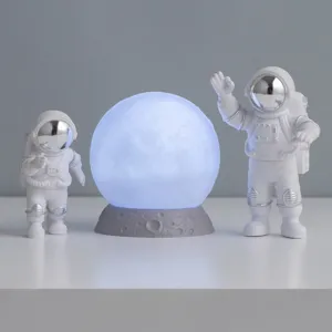 astronaut maan lamp set decoratief oplichtend nachtlampje bureau ornament kinderkamer