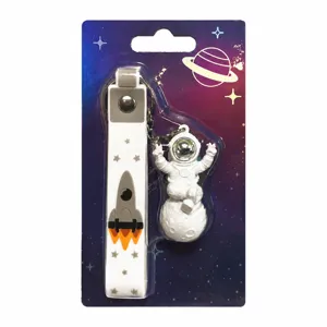 Cute astronaut rocket keychain bag charm space theme student gift birthday present item