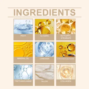 Detailed view of cosmetic formula ingredients showing essential skincare components.