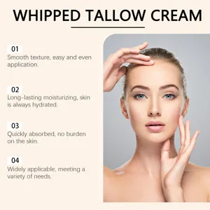 Whipped tallow cream for deep facial moisturizing, smooth texture and long-lasting hydration.