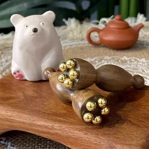 Holz Augen Massage Werkzeug Gesicht Schaber Lotus Samenkapsel Form Akupunktur Massage Stock