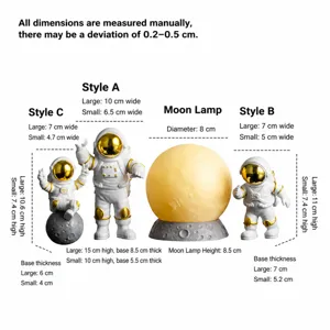 Astronauten Figuren Mondlampe Größentabelle Technische Spezifikationen Deko Modell