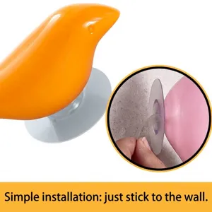 Modern bird-shaped decorative wall hook with easy adhesive mounting for keys and coats