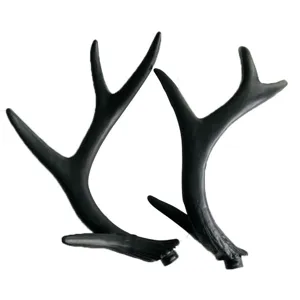 Kerstmis simulatie plastic hertengewei grote zwarte decoratieve accessoires voor etalage DIY