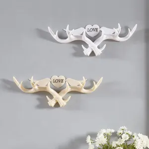 Decoratieve hertshoorn muurhaak creatieve kapstok wandmontage houder voor in de hal