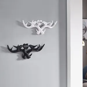 Creatieve hertenantenne wandhaag kapstok decoratieve muurbevestiging voor thuisgang
