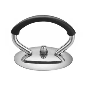 Poignée de rechange universelle pour couvercle de casserole en acier inoxydable et silicone.