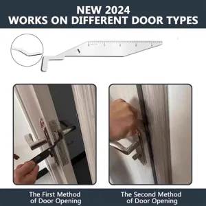 Ouvre-porte d'urgence portable en acier, outil de levier pour diverses portes différentes.