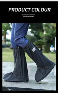Cubrezapatos de lluvia impermeables para adultos, fundas antideslizantes para botas al aire libre.