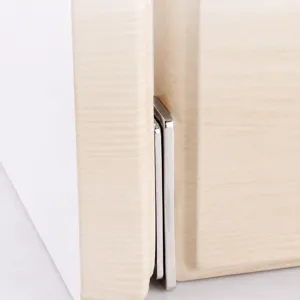 Punch-free ultra-thin invisible magnetic door catch for wardrobe and cabinet sliding doors.
