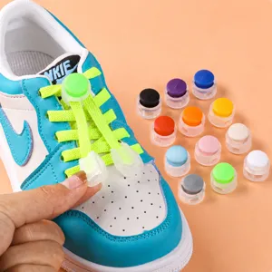 Boucle de lacets sans nœud accessoires élastiques colorés pour baskets et chaussures