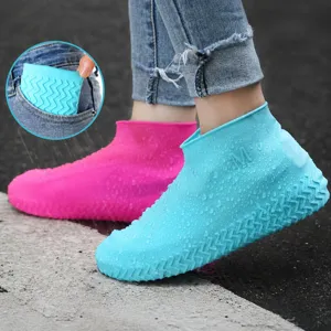 Wasserdichte Silikon-Schuhüberzüge für Regen, rutschfeste elastische Gummistiefel Outdoor.