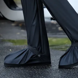 Cubrezapatos de lluvia impermeables, gruesos y resistentes al desgaste para moto.
