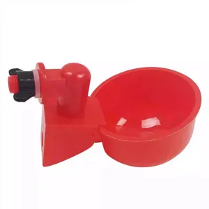 Abbeveratoio automatico per pollame ciotola d'acqua plastica rossa per gallina allevamento principale.