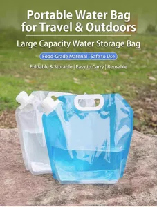 Portable outdoor collapsible water storage bag large capacity container for car wash and travel