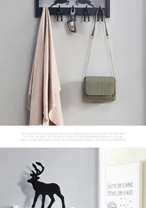 Colgador de pared nordico decorativo de metal para colgar abrigos en pasillo dormitorio salon