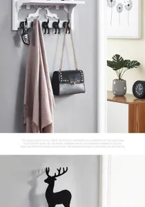 Estante de pared nórdico sala de estar dormitorio ganchos decorativos almacenamiento