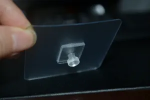 Adhesivo de pared transparente gancho pegatina base de tornillo sin taladro organización