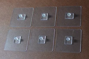 Adhesivos de tornillo transparentes, ganchos de pared resistentes sin perforar, set de 6.