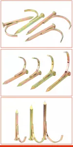 Metal pipe hook nails U-shaped clips for PVC and PPR water pipe fixing hardware tools