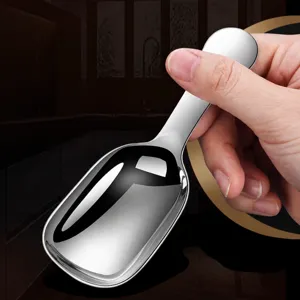 Cucchiaino da tè con manico corto in acciaio inossidabile mini per caffè immagine principale