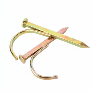 Metal Water Pipe Hook Nails U Shaped Pipe Clip Nails Color Zinc Plated Fastener Hardware For Home Plumbing Fix
