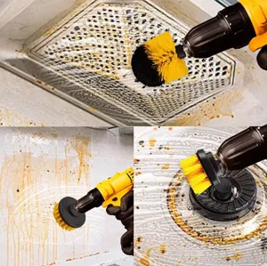 Set de brosses de nettoyage pour perceuse électrique cuisine évier carrelage salle de bain.