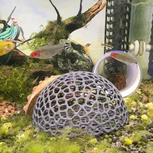 Aquarium mesh cave hideout for fish shrimp breeding tank decoration cave hide shelter landscape