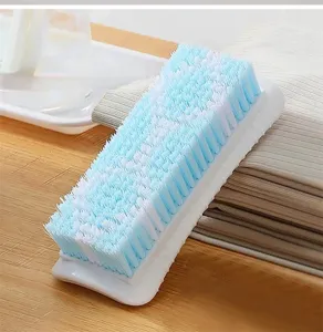Durable laundry brush with dense bristles for clothes and shoes daily cleaning detail.