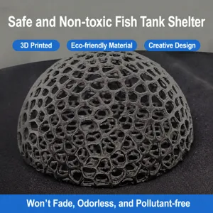 3D Printed Fish Tank Hideout Eco Friendly Mesh Cave Aquarium Fish Tank Landscape Ornament