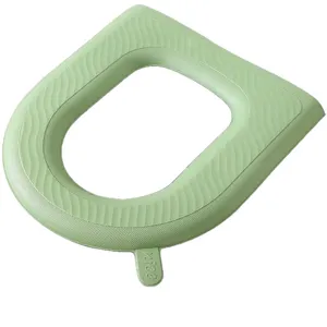 Universal waterproof toilet seat cover cushion with wave texture, comfortable household bath pad