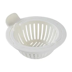 Kitchen sink strainer basket white plastic anti-clogging food waste catcher main view
