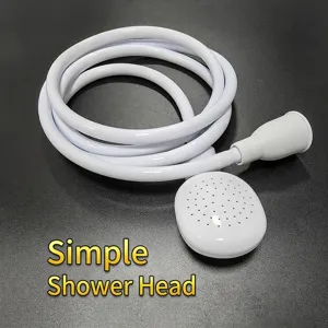 Multi-functional long white flexible shower head hose for hair washing and pet bathing
