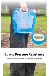Portable collapsible water bag for outdoor car washing, large capacity folding bucket.