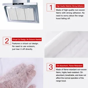 Filtre a graisse pour hotte aspirante en intisse anti-huile tapis de cuisine neuf