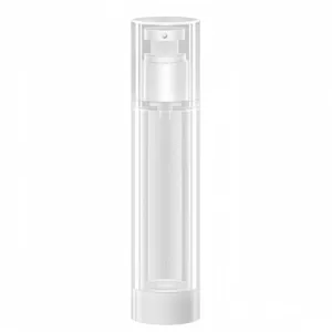Clear travel airless cosmetic pump bottle for lotion foundation skincare empty container