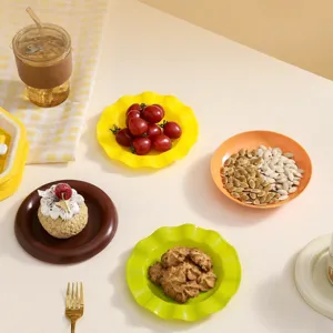 Kleurrijke stapelbare servies set multifunctionele creatieve bord kom keuken tool