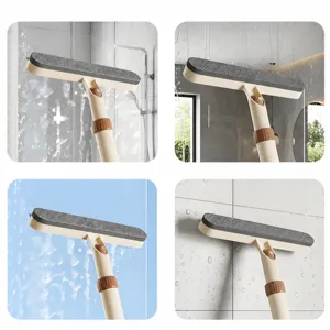 Retractable window cleaner 5-in-1 glass squeegee household cleaning tool pole for windows.