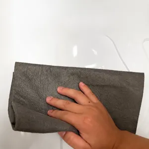 Magic cleaning cloth for glass mirrors, lint free microfibre wiping cloth for household use.