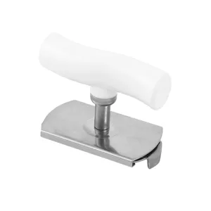 Ergonomischer Glasöffner aus Edelstahl mit weißem Griff für müheloses Flaschenöffnen