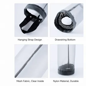 Wall-mounted plastic bag holder mesh grocery bag dispenser kitchen organizer storage