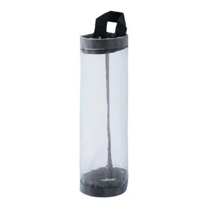 Wall-mounted grocery bag holder mesh trash bag storage organizer for kitchen home organization