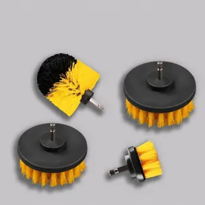 Kit de brosses de nettoyage pour perceuse 4 pcs pour cuisine salle de bain sol carrelage.