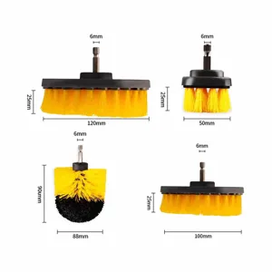 Brosse de perceuse pour nettoyage multi-usage, cuisine, salle de bain, carrelage et sols.