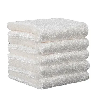 Thickened bamboo fiber dish cloth, oil-free absorbent kitchen cleaning towel for daily use.