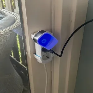 Self-adhesive power strip holder wall mount bracket for home socket and cable management.