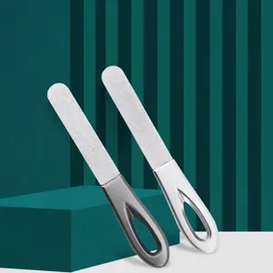 Stainless Steel Nail File Double Sided Frosted Nail Buffer Professional Metal Manicure Tool For Fingernail Care