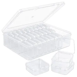 Scatola di Plastica Trasparente Grande Capacità per Perline e Accessori Artigianato