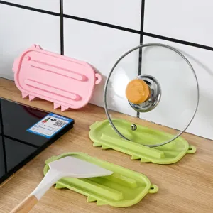Lindo Soporte para Tapa de Olla de Cerdo Multifuncional Cocina Encimera Esterilla de Drenaje Almohadilla de Aislamiento Térmico Soporte para Tabla de Cortar