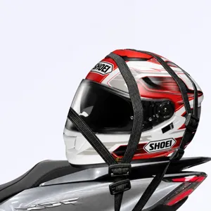 Motorradhelm Bungee-Seil mit Stahlhaken, starke elastische viersträngige Gepäckleine.
